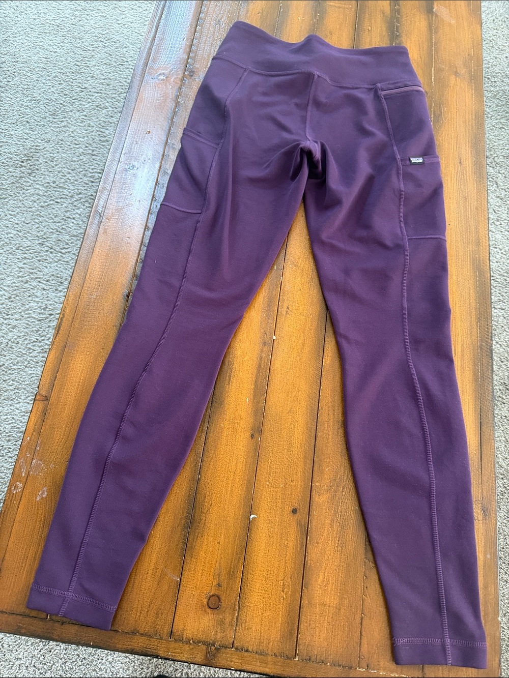Patagonia Purple Women's Active Leggings with Side Pockets